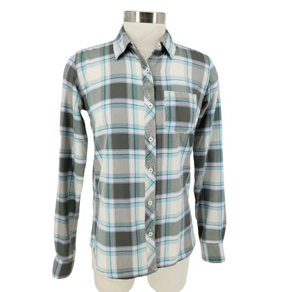 The North Face Tops - The North Face Shirt Plaid Long Sleeve Button Up Collared Top